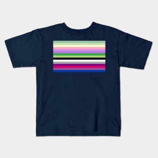 Bi Double Demi Genderfae Pride Flag Kids T-Shirt